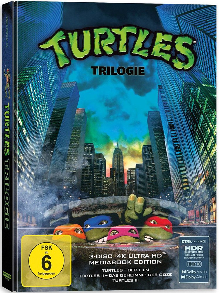 dr_uncut's tweet photo. Turtles Trilogie (1990-1993)
#Mediabook #4K #UHD #BLURAY
Winkler Film
VÖ 26.11.26
Extras:
- Die Kult-TURTLES-Trilogie das erste Mal als limitierte Mediabook Sammeledition!
- Erstmals auf 4K UHD erhältlich.
- Restauriert in 4K.
- Inklusive HDR + DOLBY VISION.
- Turtles erstmals komplett ungeschnitten in deutscher Synchronfassung.
- Ungeschnittene Fassung: sorgfältige Nachsychronisierung der geschnittenen Szenen.
- Zwei komplett neue deutsche DOLBY-ATMOS-Tonspuren:
- 1. Die legendäre "Kino-Fassung" inklusive der kultigen Slapstick-Geräusche.
- 2. Die heiß ersehnte "Authentic-Fassung" ohne die Slapstick-Geräusche, exakt so atmosphärisch und originalgetreu wie das Original.
- Inklusive DOLBY ATMOS Englisch.
- 40-seitiges Booklet von Tobias Hohmann, J-Card
- TURTLES: Audiokommentar von Regisseur Steve Barron, Deleted Scenes, alternatives Ende, Trailer
- TURTLES II: Making-of, Audiokommentar von Regisseur Michael Pressman, Trailer
- TURTLES III: Audiokommentar von Regisseur Stuart Gillard, Trailer