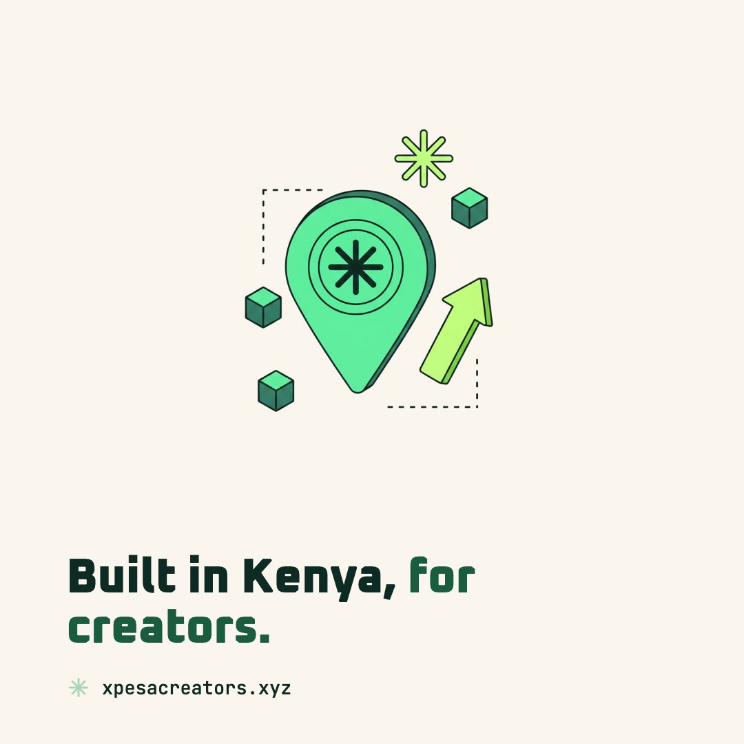 XpesaCreators's tweet photo. We are building Xpesa in Africa, for creators who have been told to wait for tools built somewhere else.  African-native, not African-adapted. Paid in USDC or M-Pesa pay-in and pay-out. 
 If you teach something, we want you in early.
 #BuiltInKenya #XpesaCreators https://t.co/tW8Bi4ATI8
