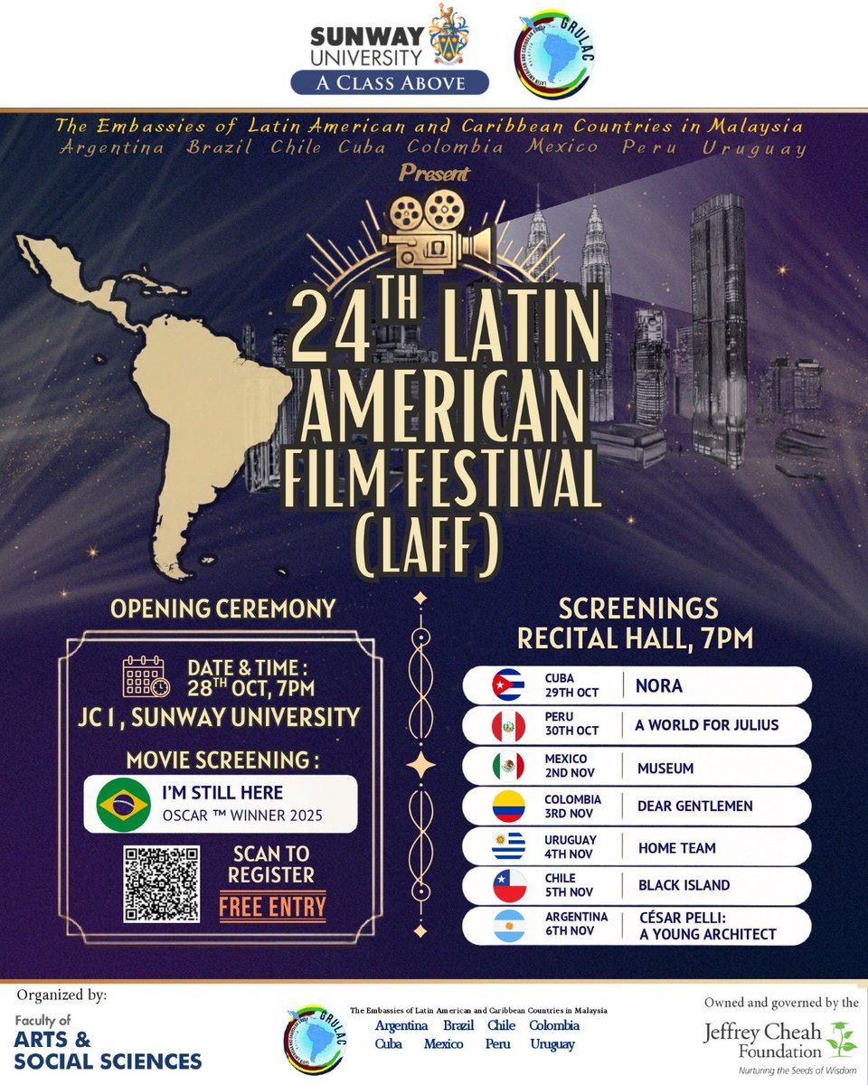 EmbaMexMls's tweet photo. 24TH LATIN AMERICAN FILM FESTIVAL https://t.co/W0kVdRWDkT