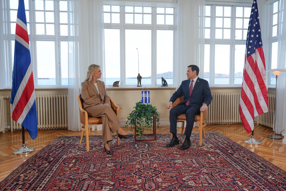 SecRubio's tweet photo. Toured the Hofdi House, where the 1986 Reykjavik Summit between President Reagan and Soviet General Secretary Mikhail Gorbachev took place. 

The house symbolizes diplomacy’s role in ending the Cold War and defeating communism. https://t.co/pHh7jMNRdZ