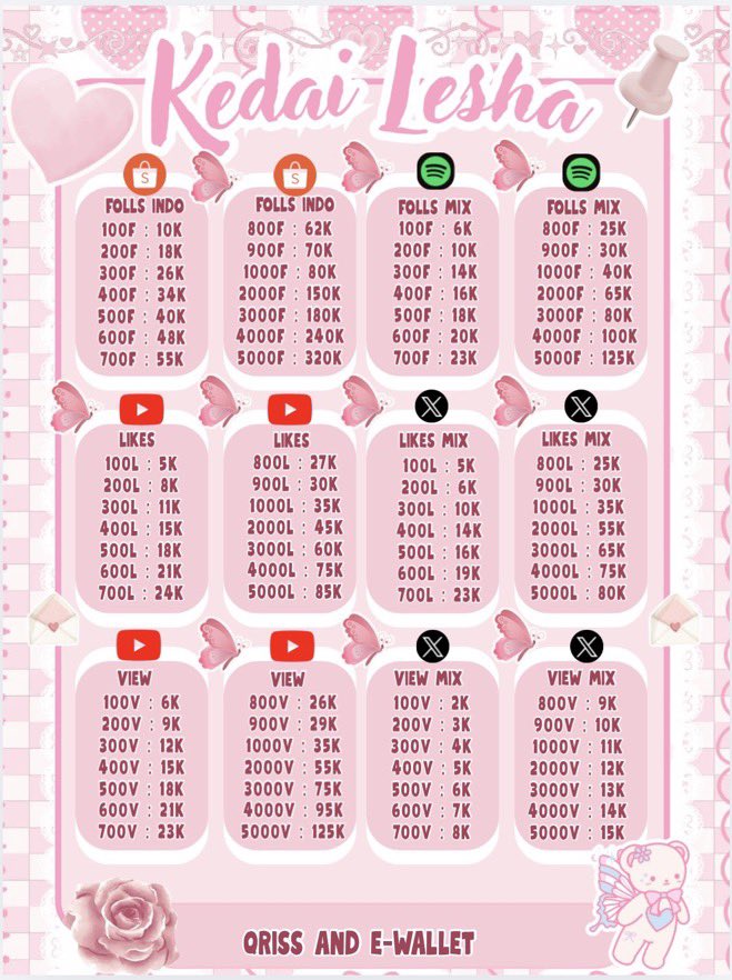 lulicyy's tweet photo. wts jual followers likes views ig tiktok shopee instagram youtube x twitter fast upfoll https://t.co/QzVSGvBiLK