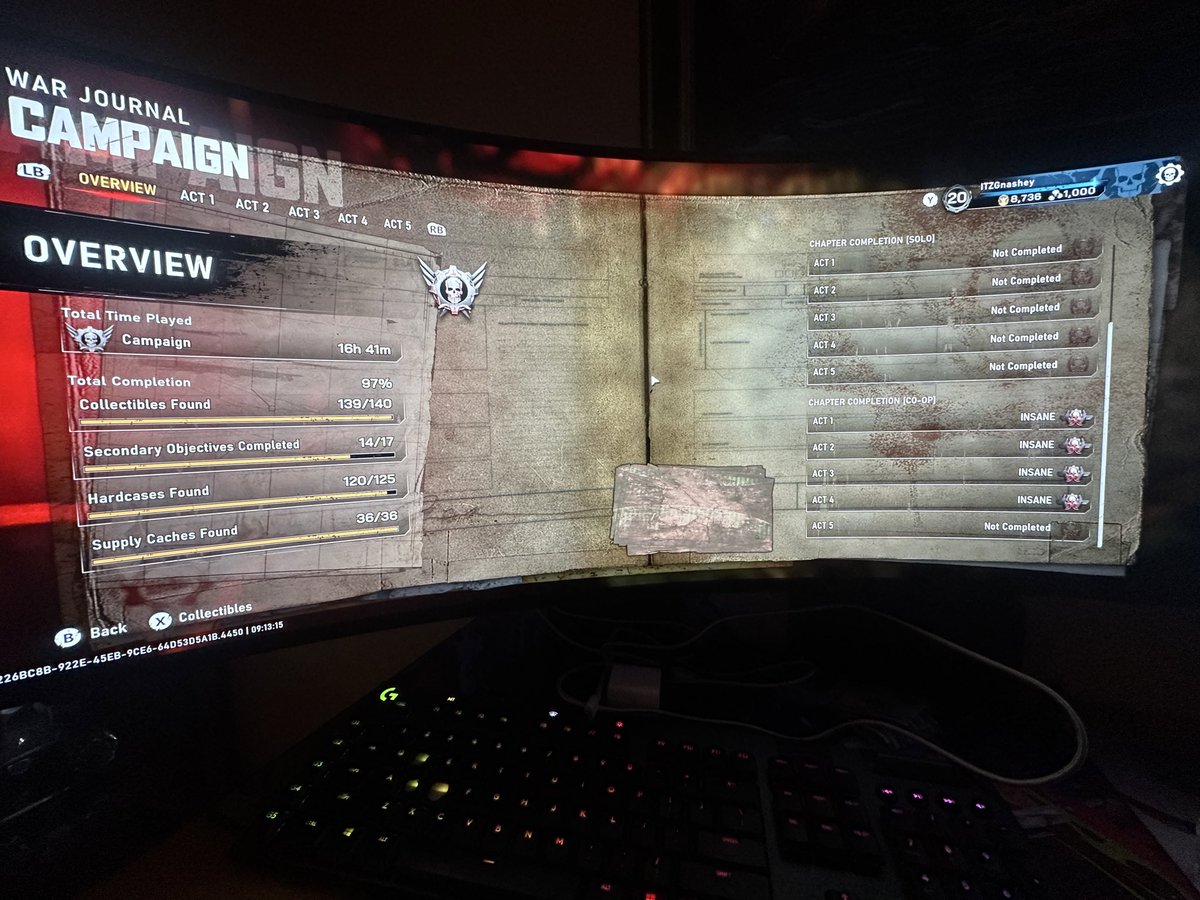 Tristany___'s tweet photo. @SirKensworthXIV @RunaBytes @GearsofWar Shits broken lol https://t.co/1sJWcrmOCE