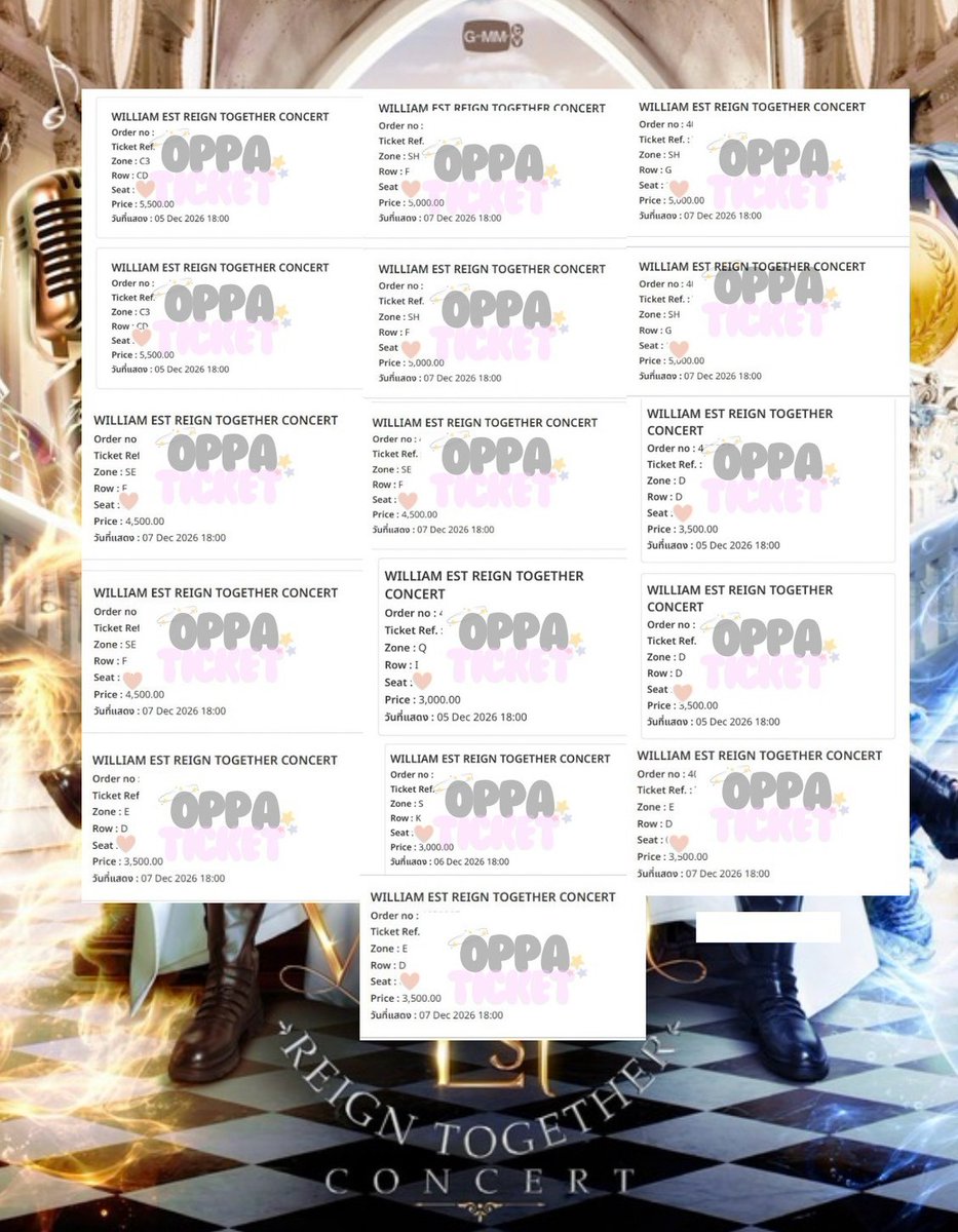 Oppaticket_3's tweet photo. 💖 อ๊ปป้า รับกดบัตรน้า📍 🎟️✨

✅ใช้ยูส / เลขร้าน ในการกด

🤍ค่ากด 300-700 บาท/ใบ
🤍รายละเอียดในฟอร์ม

https://t.co/DanLgxbXuw

รับคิวทาง form วันพุธ (7/10)📍กดส่งเวลา 20.15 น.
❌ส่งก่อนไม่นับ ส่งซ้ำได้
❌ไม่รับแอคหลุม 
❌1คิว จองได้สูงสุด 4ใบ

#JASPERCONCERT #JASPER #GMMTV https://t.co/XaZ1aL4HD7