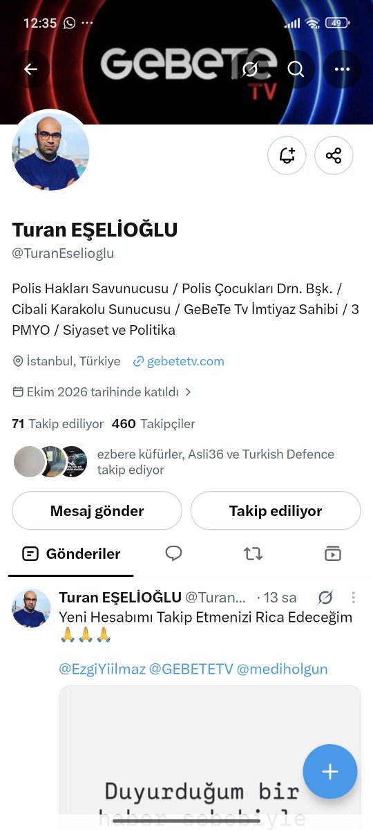 bombacimlym5's tweet photo. Turan EŞELİOGLU kardeşimin hesabı kapatılmış maalesef...

Bir tıkla hesap engellemekle sesler susmaz, sadece adaletsizliğiniz tescillenir...

Bu sansürcü zihniyeti ve erişim engelini lanetliyorum...

Yeni hesabını takibe alırsınız çok seviniriz...
👇👇👇

https://t.co/17DCShl08b https://t.co/uyYHcpkpuB