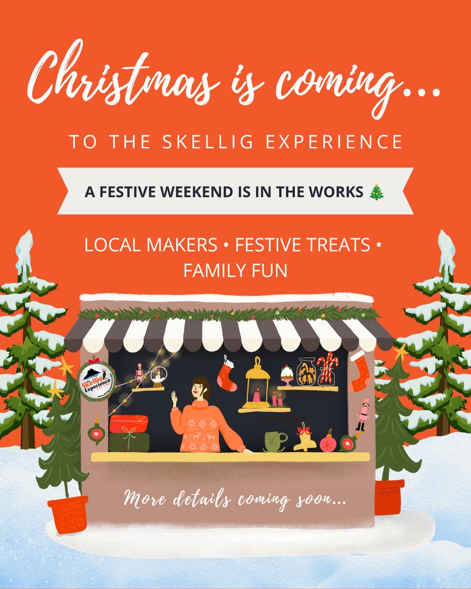 SkelligExp's tweet photo. Christmas is coming to The Skellig Experience… 🎄

We’re planning a festive December weekend with local makers, treats and family fun.

Local maker, crafter or producer? Interested in joining us? Send us a message for more information. 🎁

#TheSkelligExperience #ValentiaIsland https://t.co/oScanCG4pp