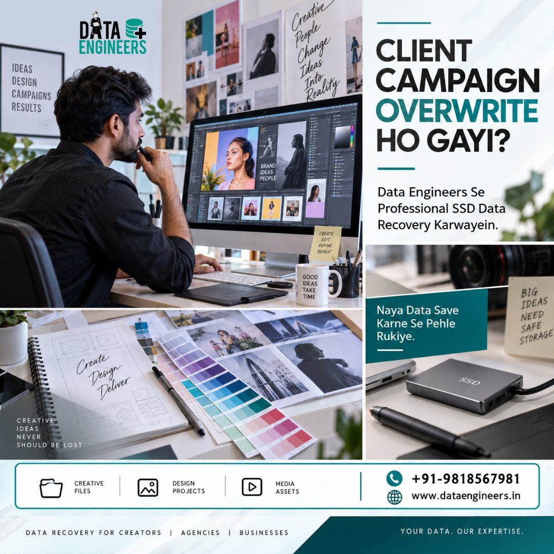 data_engineers's tweet photo. Client ka important project data lost hai? Drive ko further use karne se pehle professional assessment karwayein.

📞 +91-981-856-7981
 🌐 https://t.co/QAaPwZlVij

#SSDDataRecovery #SSDRecovery #DataRecovery #DataRecoveryServices #DeletedDataRecovery #FileRecovery #VideoRecovery https://t.co/Po0n0861Ti