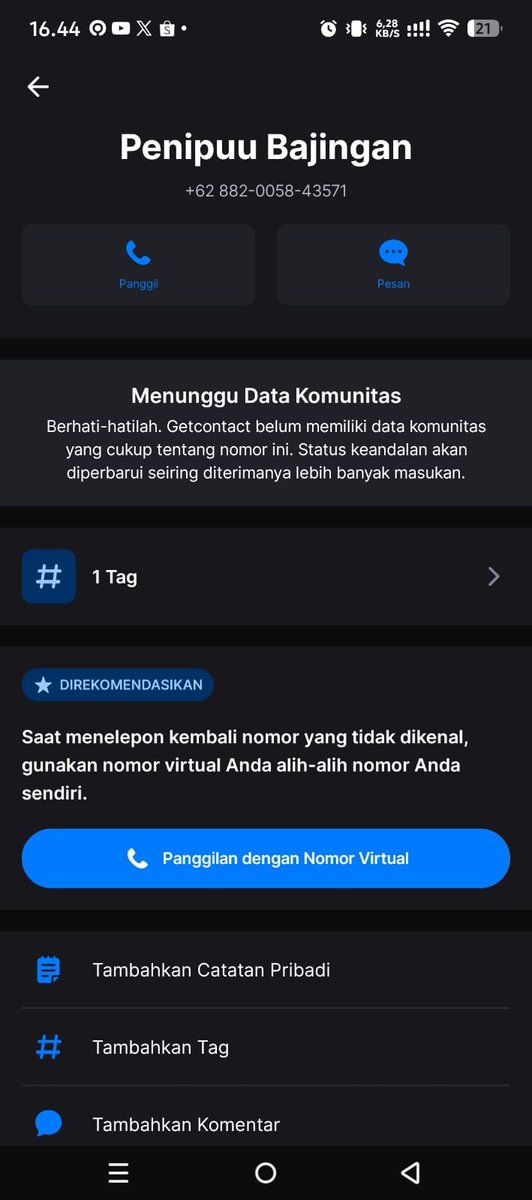 yyyyciul's tweet photo. +62 882-0058-43571
+62882005843571
62882005843571
0882005843571
GOPAY a.n. Farahdila 0882005843571
SHOPEEPAYY a.n @.0pk 0882005843571
@lucnlha

hati hati guys. scam. scammer. nipu. penipu. robux. roblox  #zonauang #zonajajan #wts #wtb https://t.co/ml5xAwqgyM