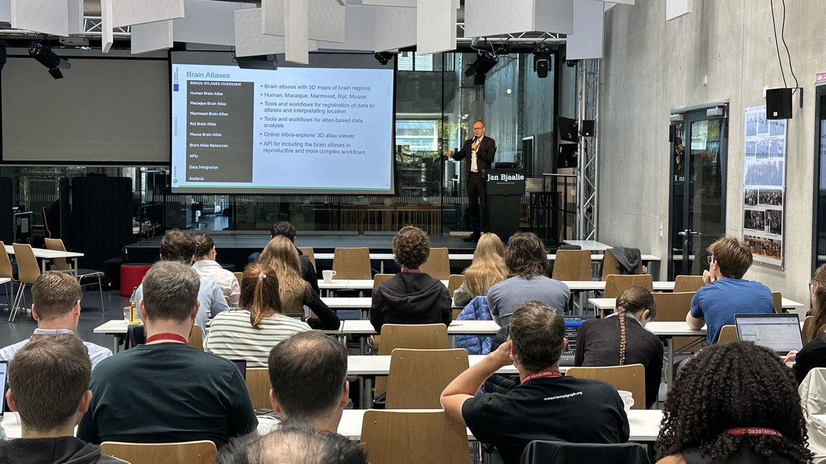 EBRAINS_eu's tweet photo. 🧠This morning, prof. Jan Bjaalie kicked off the #EBRAINS #UserDays 2026 have in Heidelberg!
Over two days, participants will get hands-on with EBRAINS tools and services - from data, models & software to HPC, integrated workflows and medical research platforms.
A chance to explore the #infrastructure, meet the experts behind the tools and help shape how EBRAINS can best support the neuroscience community.
For more information: https://t.co/bEgjdG9kKj