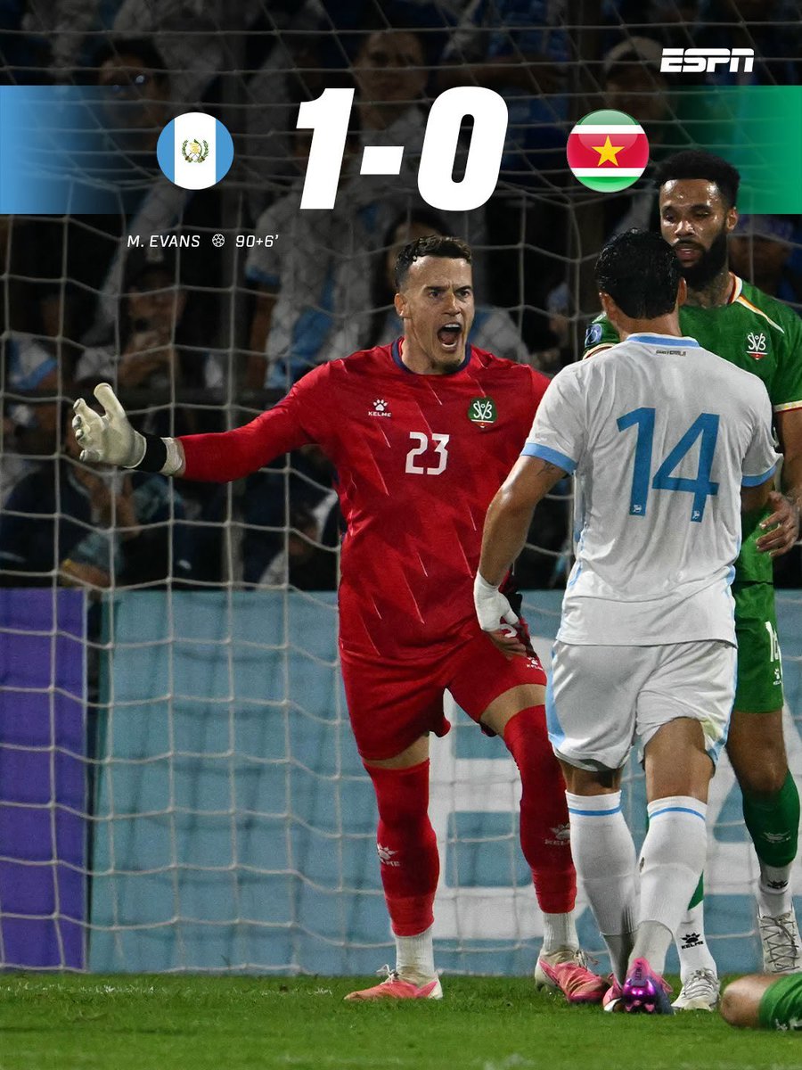 rudyguzmangt's tweet photo. ¡GUATE ESTÁ EN CUARTOS! 🇬🇹
¡Felicitaciones, Selección!
#Nosotros celebramos este triunfo. 🇬🇹👏
¡Qué manera de cerrar! Gol de Matthew Evans en el último suspiro y Guatemala hace historia.
#ModoSelección #Guatemala #ACuartos https://t.co/aYPXSpUpxm