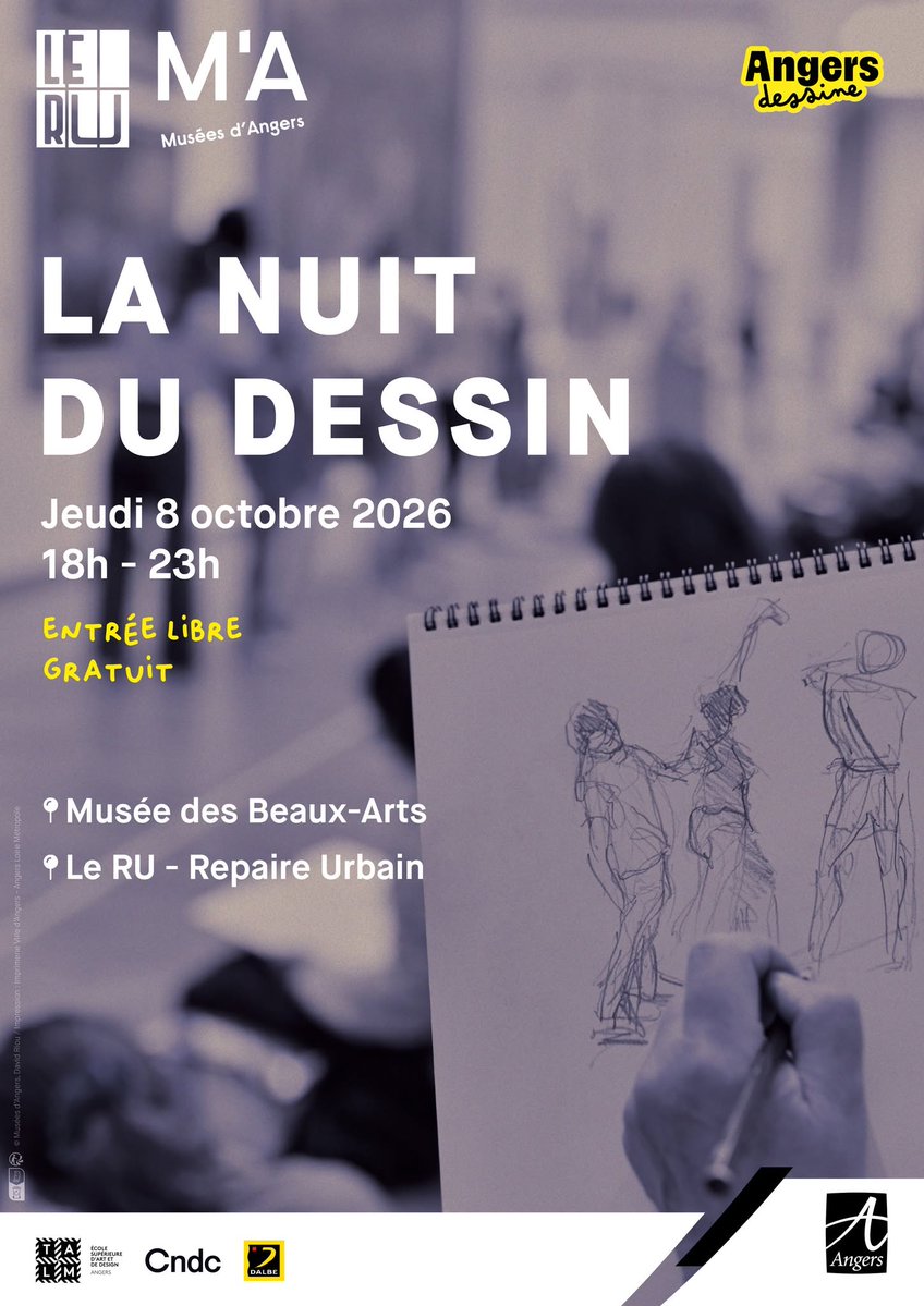 Angers's tweet photo. À l’occasion de l’exposition Collectionner le 18e siècle, #Angers invite les dessins du #Louvre, venez vivre une soirée unique dédiée à la pratique du dessin ! https://t.co/89tNBAYFKG  # .  . https://t.co/IgCkyqAYAd