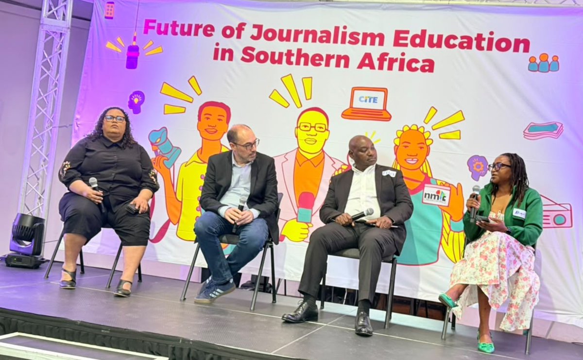 misamalawi's tweet photo. Collaborating orgs. welcome delegates to 2026 Conference on the Future of #JournalismEducation in #SouthernAfrica. @zoetitus (@NamMediaTrust), @PeterDeselaers (@dw_akademie), @FelixWashon (@misamalawi), @abigirlkhupe (@citezw).
#PublicInterestMedia
#FutureJournalismEducation2026 https://t.co/G3NNtAzLAg