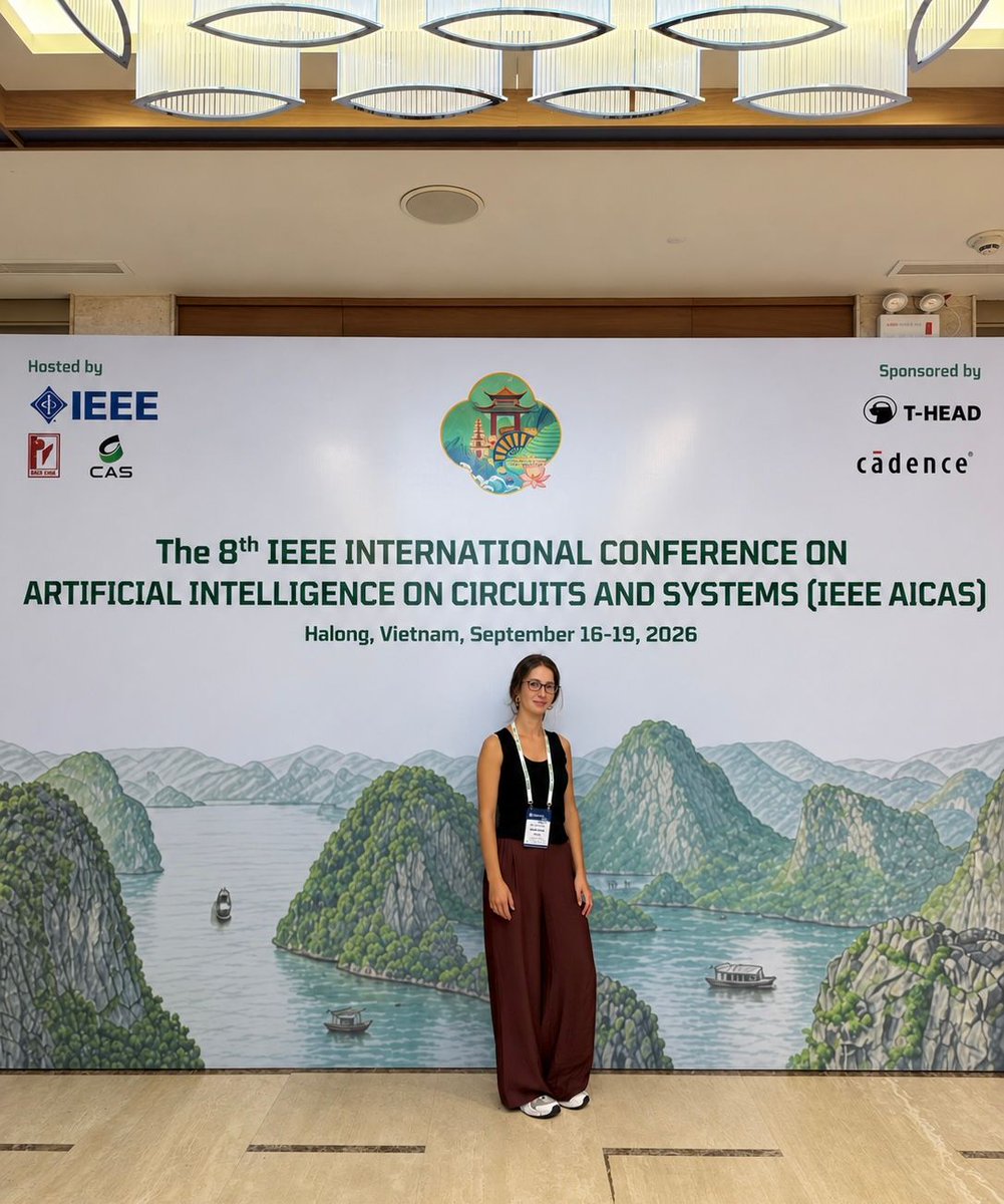 pulp_platform's tweet photo. We recently attended #AICAS2026 in Vietnam, where Anna presented our paper "PanLUNA: An Efficient and Robust Query-Unified Multimodal Model for Edge Biosignal Intelligence". You can view the photos below and read the full paper here: https://t.co/muzzVTCUDR https://t.co/vUel0pLvYM