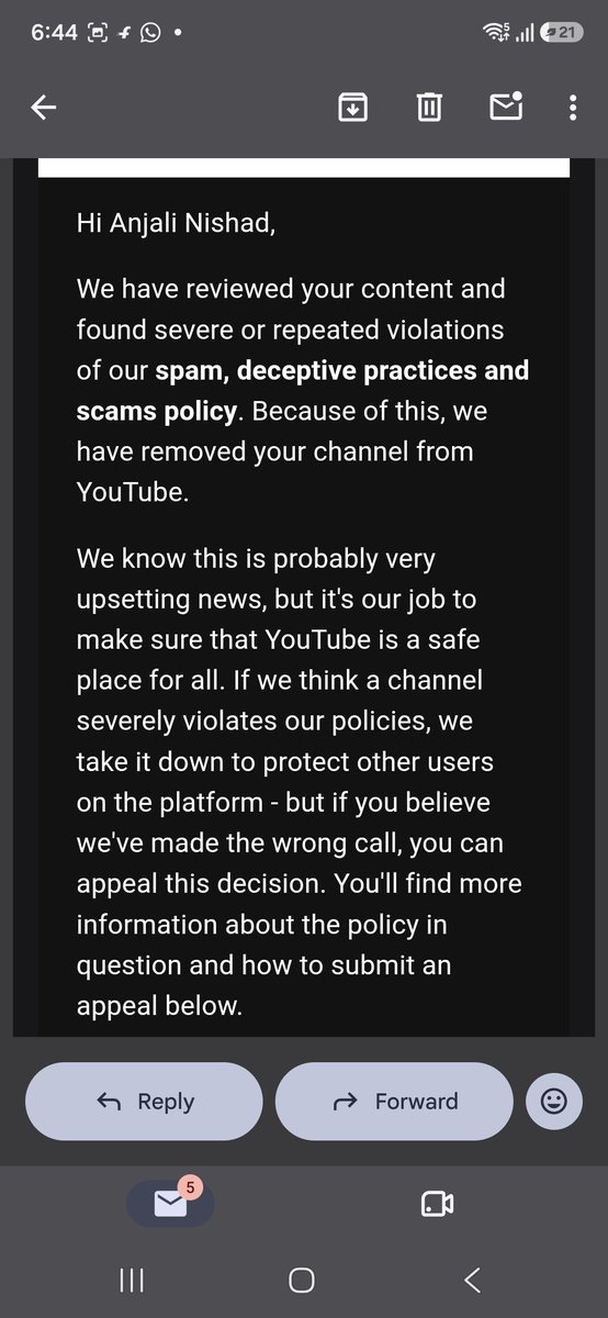 kurrypattaa's tweet photo. I want a genuine reply @TeamYouTube @YouTube ?!?!?!?!?! You made a wrong decision ,please check again a food channel do not broke spam and scam policy give me reply , it is mentally affecting me pls reply @TeamYouTube 😭 https://t.co/I5yZnzrC2K
