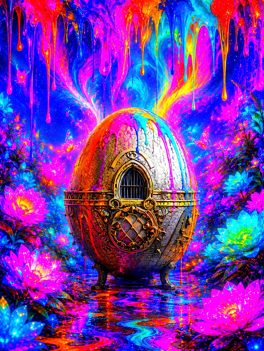 pe8company's tweet photo. Hi my dear friends &amp; Happy #TezosTuesday 😍💖

“Golden Egg in Rainbow” is my new artwork, created in collaboration with dear @juggler_nft on @objktcom .

1/1 Edition
88 XTZ

https://t.co/hnjFPVlJV7

#PE8 #nft #tezos #tezosart #nftart #web3 #nftartist #xtz #objkt #art #nftworld https://t.co/XGaaF0Qv9w