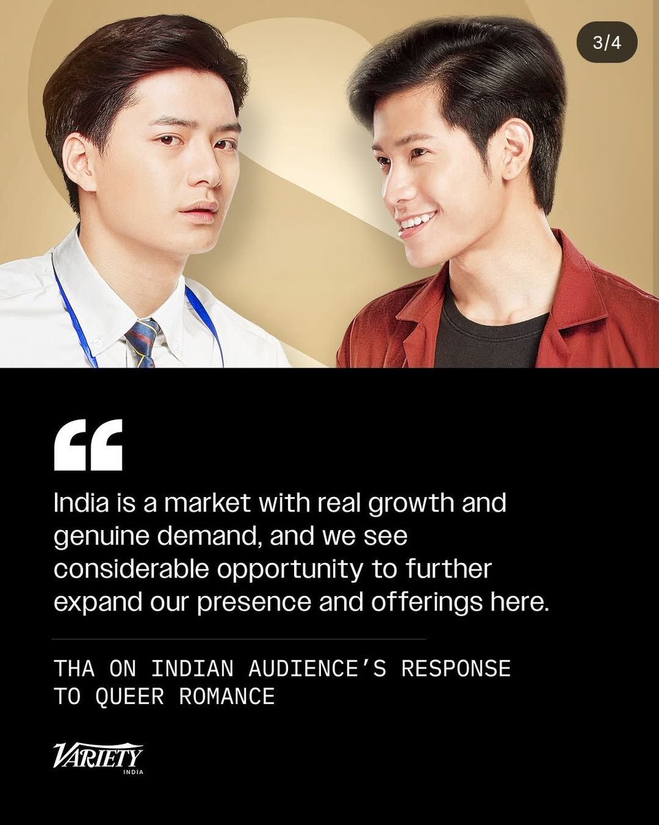 JGsupportIndia's tweet photo. #GMMTV @GMMTV 
In an interview, P’Tha mentioned that India consistently ranks among their top five markets.

I’ve been following GMMTV since 2016 & the BL/GL fanbase in India has grown significantly over the years.
 However, it is disappointing that some artists from the company still end up making jokes about our culture.

The company should provide proper media training and educate artists about cultural sensitivity. 

Jokes involving another country’s culture, traditions  or sentimental values should not be treated casually, whether it is India or any other country.

We support and follow your artists, but that does not mean we have to accept every kind of inappropriate or insensitive joke.

Cultural differences should be respected, not turned into entertainment.