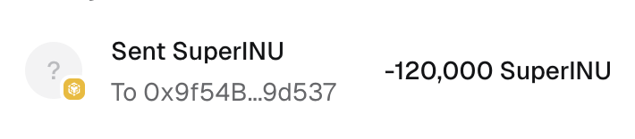 SuperInuBNB's tweet photo. @cryptoyogi77 Check wallet 🐶🚀 https://t.co/EovzxfIboq