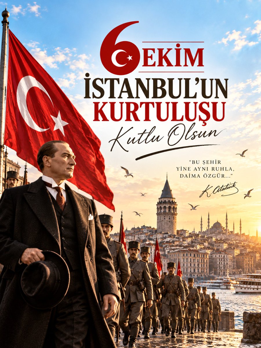 HavaForum's tweet photo. 6 Ekim İstanbul'un Kurtuluşu Kutlu Olsun! https://t.co/yyY1pMkivA