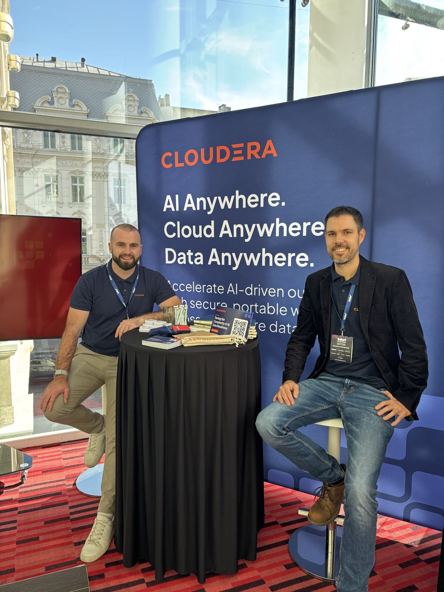 bigdataweek's tweet photo. Stop by the @cloudera booth to talk #ApacheIceberg and hybrid #dataarchitecture: analytics and AI across cloud and on-prem, with governance built in. If your data lives in more than one place, bring your questions.

#cloudera #partnerships #bigdataweek #bdw2026 #bdwbucharest https://t.co/H0l3VlnD7W