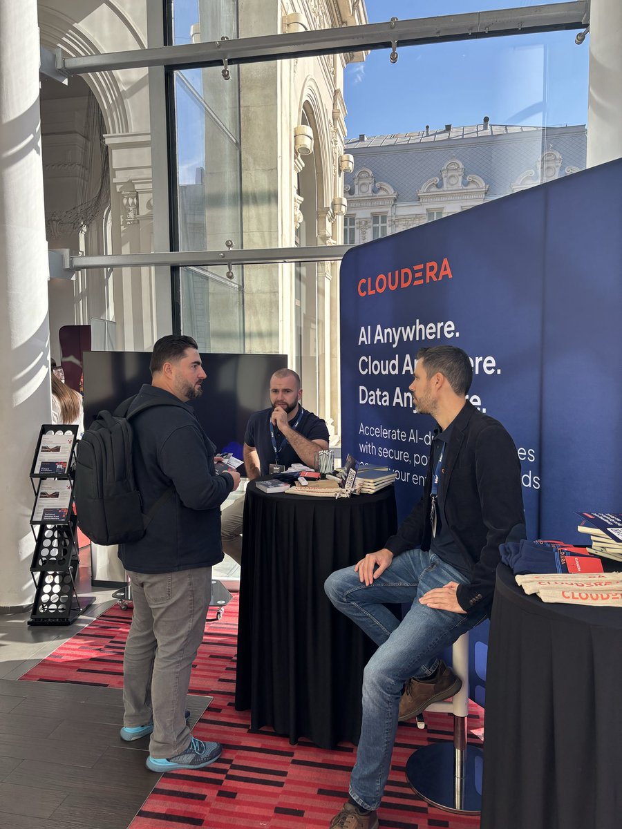 bigdataweek's tweet photo. Stop by the @cloudera booth to talk #ApacheIceberg and hybrid #dataarchitecture: analytics and AI across cloud and on-prem, with governance built in. If your data lives in more than one place, bring your questions.

#cloudera #partnerships #bigdataweek #bdw2026 #bdwbucharest https://t.co/H0l3VlnD7W