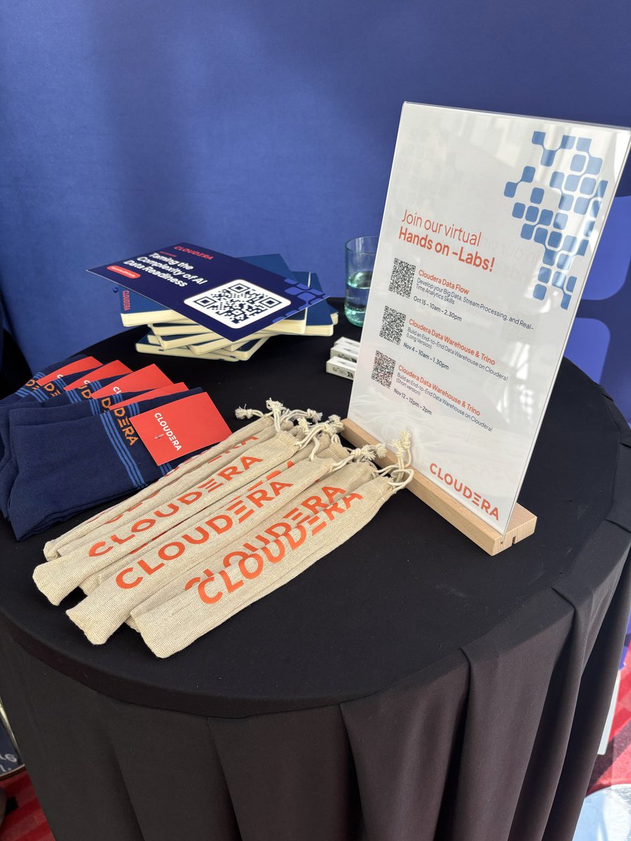 bigdataweek's tweet photo. Stop by the @cloudera booth to talk #ApacheIceberg and hybrid #dataarchitecture: analytics and AI across cloud and on-prem, with governance built in. If your data lives in more than one place, bring your questions.

#cloudera #partnerships #bigdataweek #bdw2026 #bdwbucharest https://t.co/H0l3VlnD7W