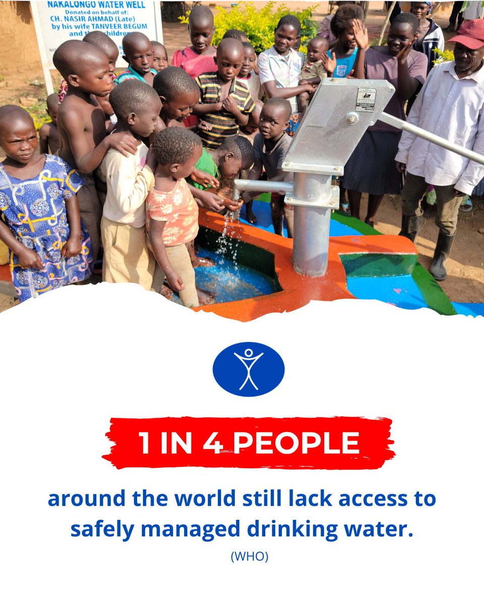 HumanityFirstUK's tweet photo. 💧 1 in 4 people around the world still lack access to safely managed drinking water.

Clean water changes lives. Together, we can help bring safe water to communities that need it most. 💙

👉 Donate: https://t.co/yTD1j1pwGq

#WaterForLife #GiveWaterGiveLife #HumanityFirst #CleanWater