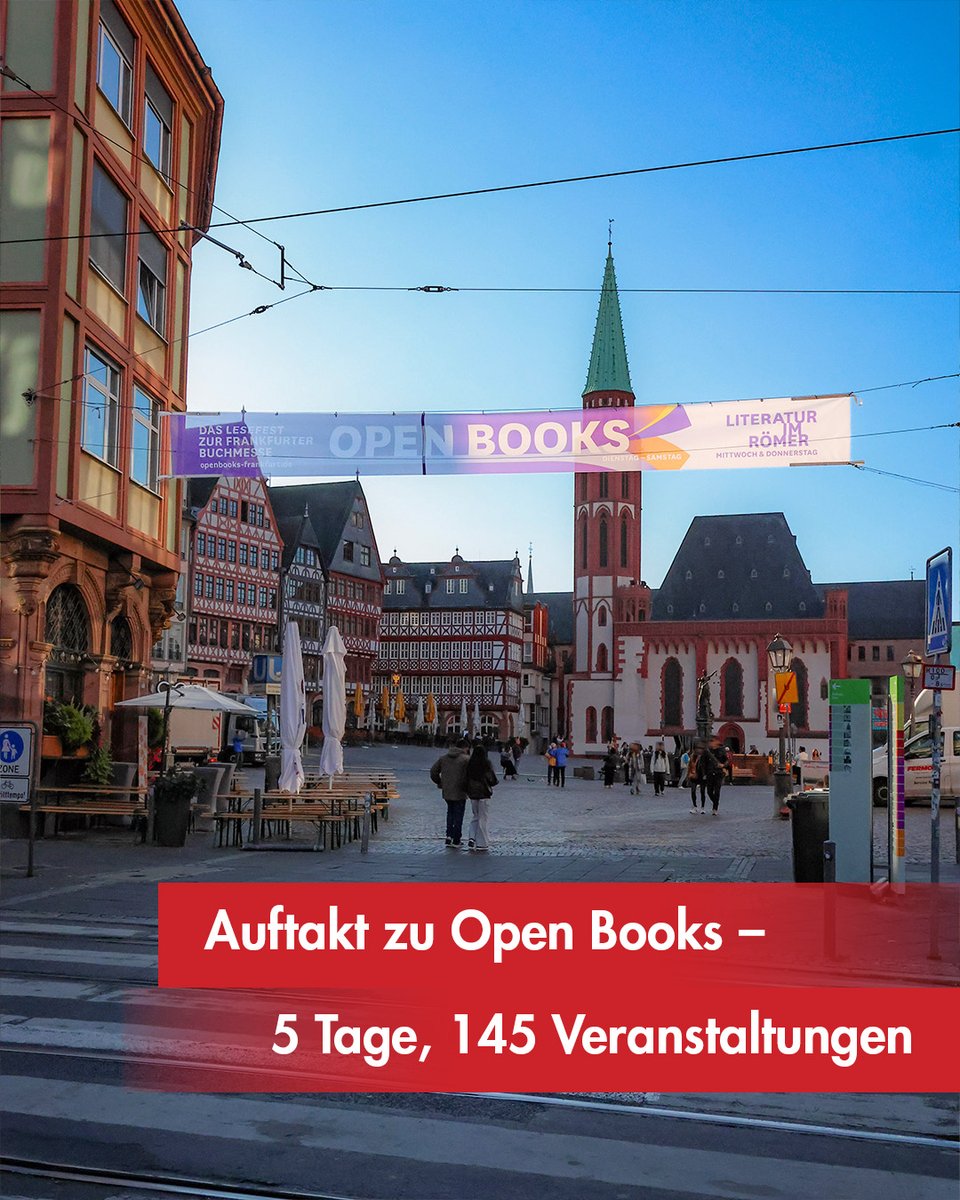 Stadt_FFM's tweet photo. Fünf Tage, rund 200 Autorinnen und Autoren, 145 Veranstaltungen &amp; freier Eintritt! 📚 🥰

Mit der offiziellen Eröffnung in der Deutschen Nationalbibliothek startet heute, 6. Oktober, unser geliebtes Lesefest zur Frankfurter Buchmesse.

Zum Programm 👉 https://t.co/9c1EqlN4rI https://t.co/Aejy20ahds