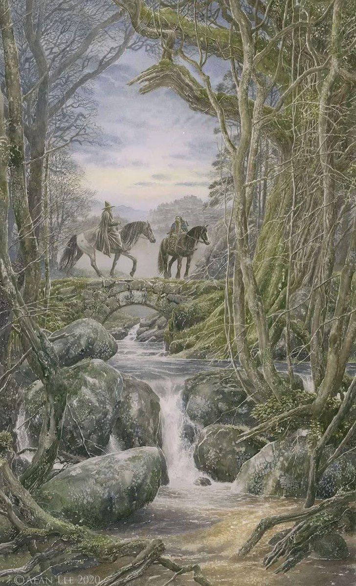 SeanMac67914982's tweet photo. Gandalf Meets Thorin Oakenshield by Alan Lee https://t.co/Z4JfO454vb