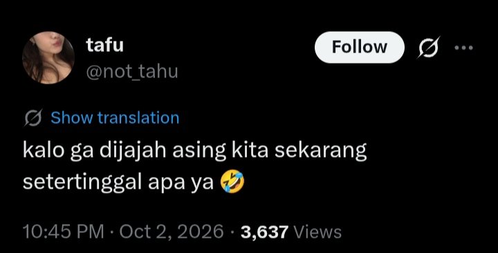 banan4y_'s tweet photo. decolonize ur mind first buat mbaknya yg di mbantul biar ga mbigot ra nde isin https://t.co/eqkIVml7Up