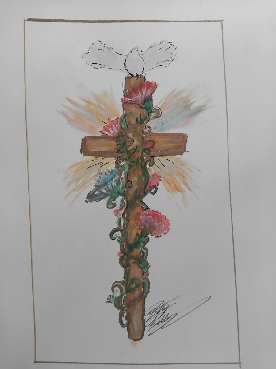 BettyBehle's tweet photo. Creation aquarelle et gouache

#Peinture
#Aquarelle
#Art
#Spiritualité
#Paix https://t.co/Chm5Y4C04d