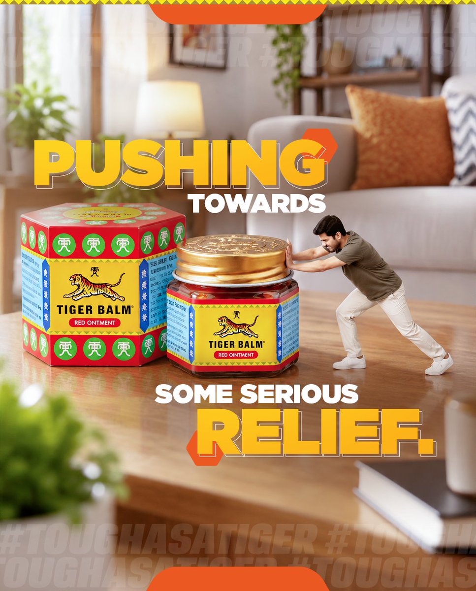 TigerBalmIndia's tweet photo. For aches, strains and everyday muscle discomfort, trust the balm that has stood the test of time. Tiger Balm Red brings powerful, trusted comfort to every application.
#TigerBalm #TigerBalmRed #ToughAsATiger #TigerBalmInternational #LessonsFromPain #RoarThroughPain https://t.co/9yrczyLzp7