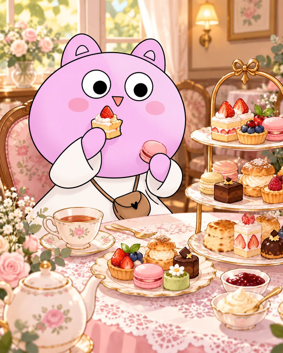 shirolisdev's tweet photo. きょうの英単語をお送りします🌟

afternoon（午後）

です！

https://t.co/W2DXbxRbWW

Afternoon tea needs lots of cute little cakes, don’t you think?❤
(アフタヌーンティーには、かわいい小さなケーキがたくさん必要だよね？❤)

ゆるたん、日常英単語 ふつう / 英検5級 などで出題中です🍀

#英単語 #個人開発