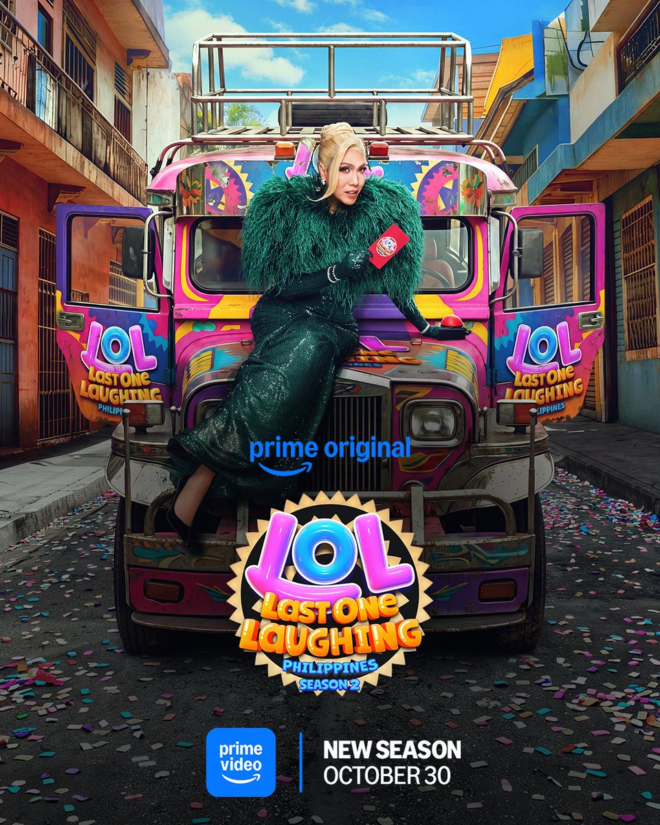 primevideoph's tweet photo. Magbubukas na ulit ang Bahay ni Lola. Syempre, nakabantay ulit si Meme! Walang ngiti o tawa ang makakatakas sa kanya.  

Vice Ganda is back as the host of LOL PH Season 2. Abangan ngayong October 30, only on Prime Video! https://t.co/bdg19U6V0R