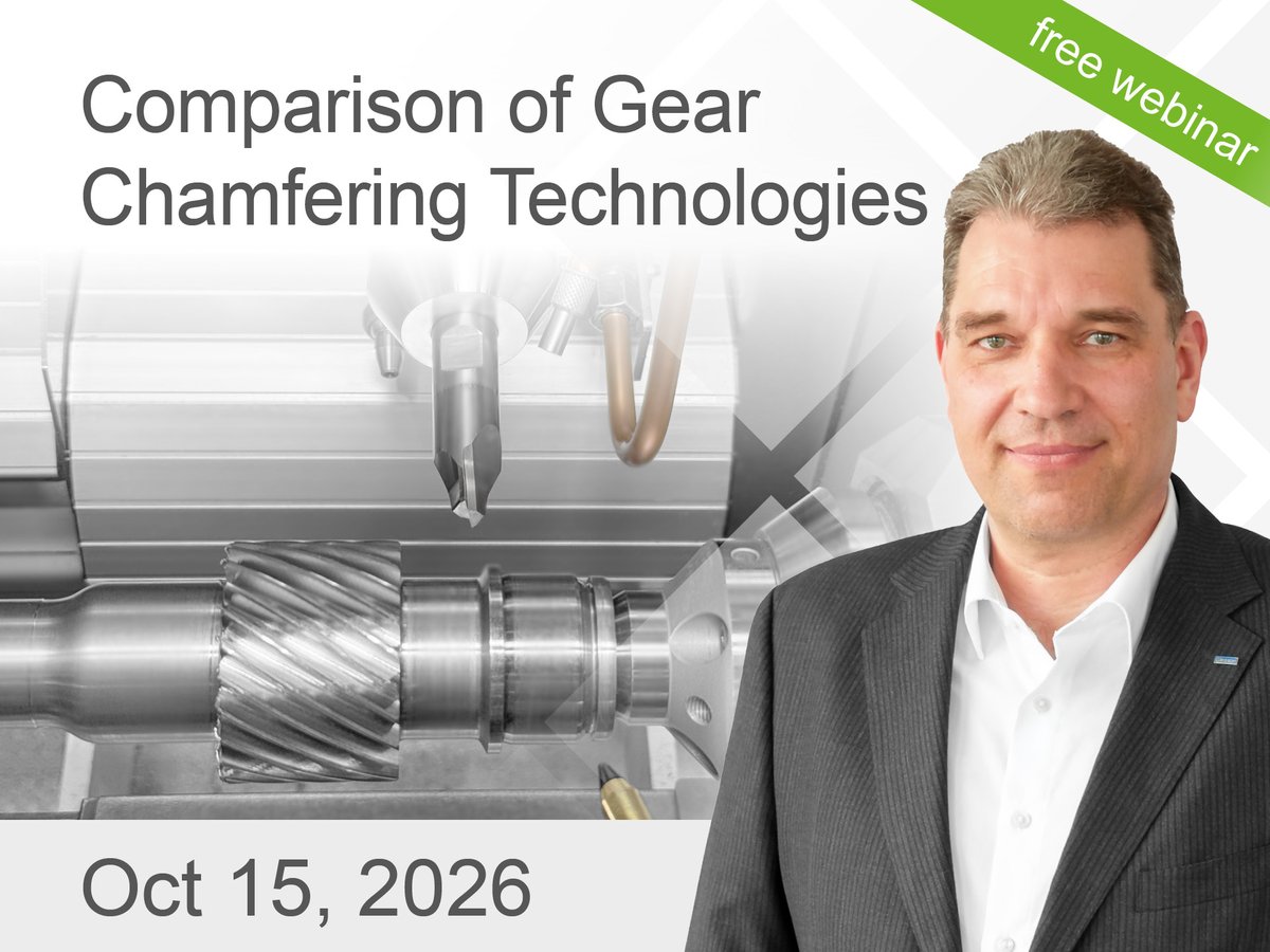 Gleasonposts's tweet photo. Join us at the upcoming Gear Trainer Webinar „Comparison of Gear Chamfering Technologies". Register now for free: https://t.co/EotXdC68vm
 
#gleason #geartechnology #geartrainer #cylindricalgears #chamfering https://t.co/mBEJW3rPpd