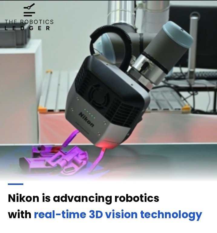 RoboticsLedger's tweet photo. @Nikon announced a 3D vision tracking feature on 30 September 2026 that detects a workpiece’s position and orientation on a moving conveyor. This helps robots pick, insert and tighten components despite changing positions, making industrial automation more flexible. https://t.co/NgM2V5BdVy
