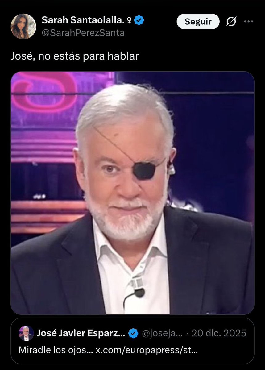 incitatuss_'s tweet photo. @SarahPerezSanta Sarah, no estás para hablar. https://t.co/5LvqCQ8iMc