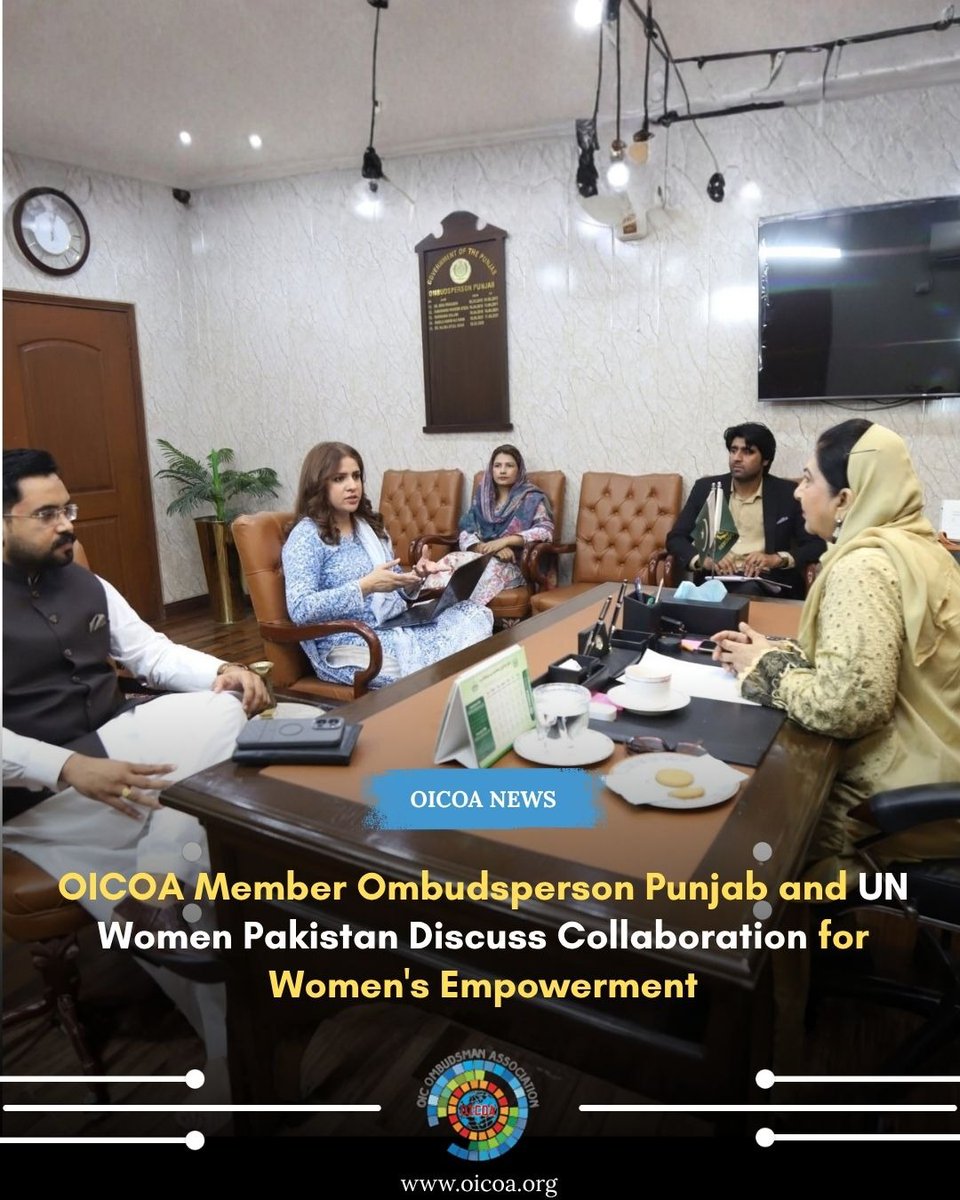 oicoaorg's tweet photo. Beenish Zia, UN Women Pakistan's Technical Coordinator for Punjab, and Dr. Najma Afzal Khan, Ombudsperson Punjab, discussed collaboration, joint ventures and support for digitisation.

#OICOA #OmbudsmanPunjab #UNWomenPakistan #WomenEmpowerment #GoodGovernance https://t.co/RyV6SCXoyg