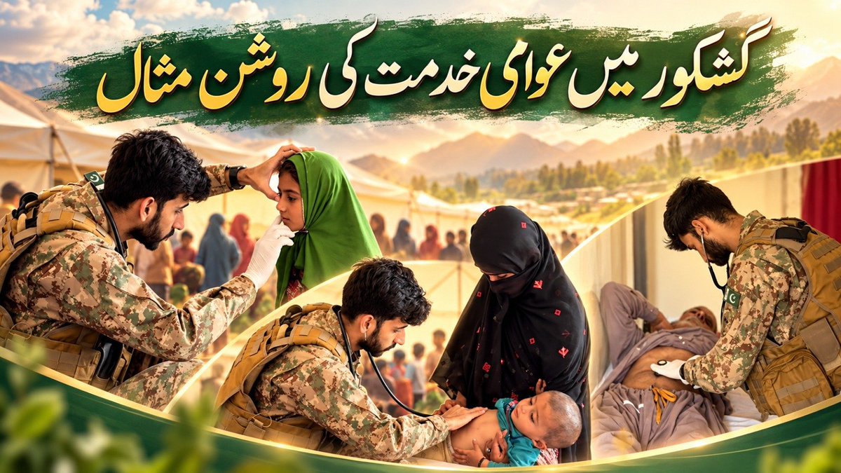 AsmatBaloch860's tweet photo. گشکور میں عوامی خدمت کی روشن مثال
گشکور میں سکیورٹی فورسز کی جانب سے فری میڈیکل کیمپ منعقد ہوا، جہاں سینکڑوں مریضوں کا مفت معائنہ اور ضروری ادویات فراہم کی گئیں۔ اہلِ علاقہ نے اس فلاحی اقدام پر اظہارِ تشکر کیا۔
#Gishkaur #FreeMedicalCamp #Healthcare #CommunityService https://t.co/aLrCEepycf