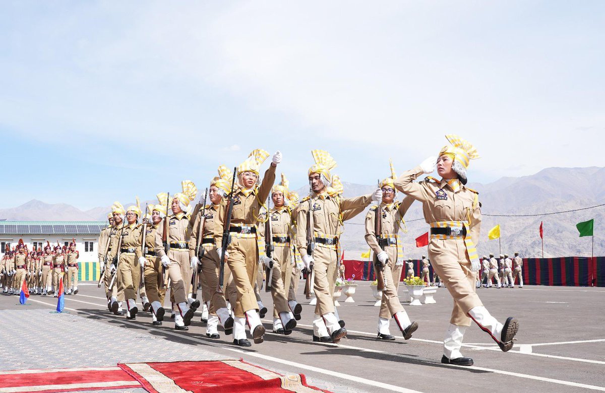 lg_ladakh's tweet photo. Attended the passing-out parade at Police Training School, Leh, and congratulated all the newly inducted personnel on the achievement. 

The induction of 114 newly recruited SPOs will strengthen Ladakh Police in the newly created districts of Nubra, Sham, Changthang, Drass and Zanskar. Also congratulate 99 personnel who completed pre-promotional courses, taking on greater responsibility and leadership in the police administration. 

Exhorted the new recruits to commit themselves to the service of the people with dedication and integrity.

Also, in line with our commitment for welfare of the police personnel, inaugurated 24 police family quarters and launched the Emblem, Flag, Logo, badges, website and Comprehensive Fire Safety Handbook of Ladakh Fire & Rescue Service. 

These initiatives will strengthen personnel welfare, professionalism and Ladakh’s security and emergency response systems.