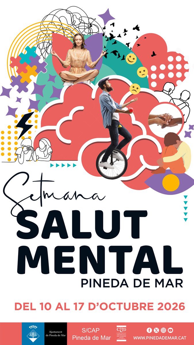 pinedademar's tweet photo. 🧠💚 Setmana de la Salut Mental a Pineda de Mar

Del 10 al 17 d’octubre, activitats per moure’t, compartir, aprendre i cuidar el teu benestar emocional.

Perquè la salut mental és cosa de tothom. ✨

#PinedadeMar #SalutMental #SetmanaSalutMental https://t.co/k4lGoAK64a