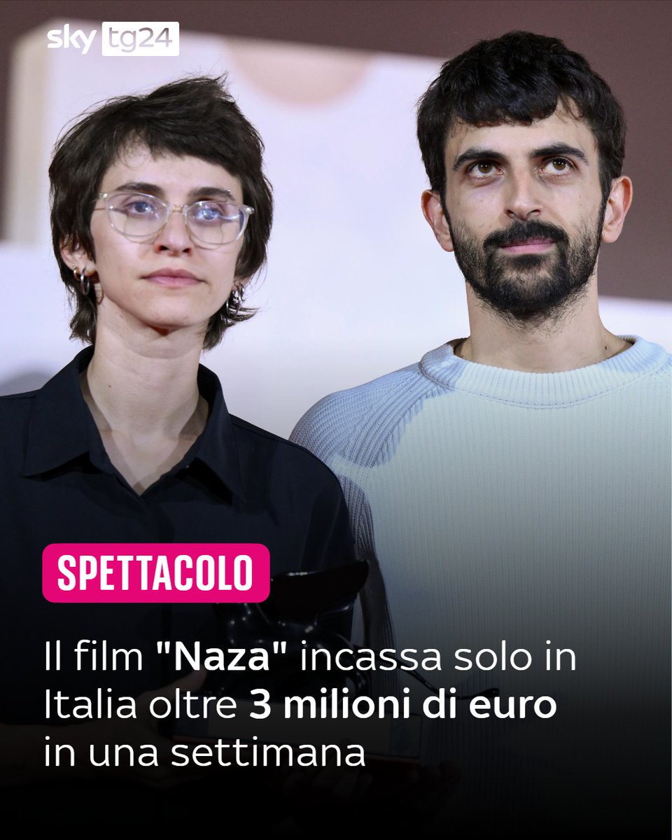 SkyTG24's tweet photo. Dopo una settimana di programmazione, NAza ha superato in Italia la soglia dei 3 milioni di euro
https://t.co/zdj7NtaPGa https://t.co/XJkuGOVslR