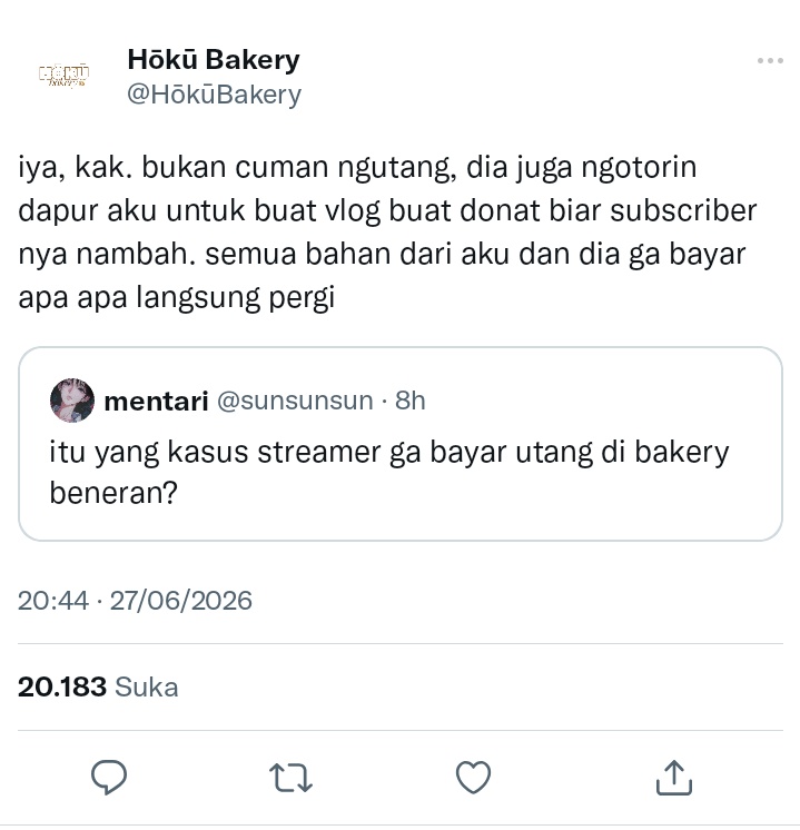 hayatoyelo's tweet photo. dewtee few tweets au; youtuber ngutang donat di bakery https://t.co/ExqIbV7W6X