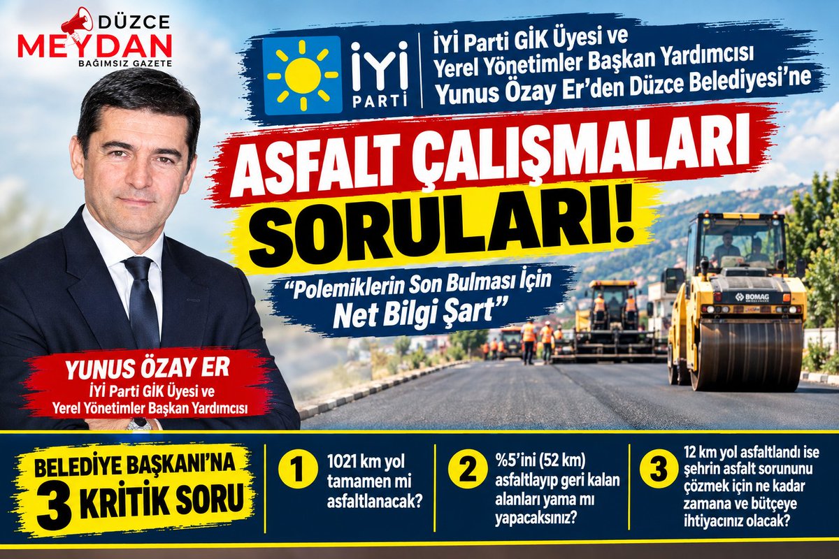 DuzceMeydan's tweet photo. Yunus Özay Er’den Asfalt Polemiğine Tepki https://t.co/4Up3ahc7CO https://t.co/NzEkzyOzhc