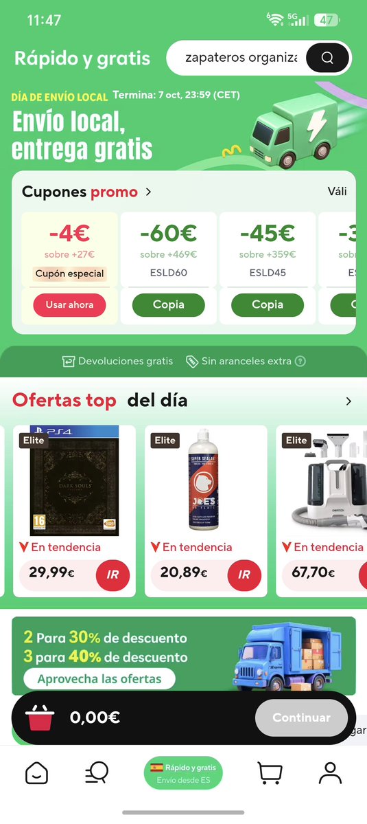 TheWomanOfRed1's tweet photo. @AliExpressES Pues ver como ofrecéis artículos en vuestra página de descuentos que luego cuando vas a realizar el pago, los descuentos, no los aplica.
Si haces una compra superior a 27€ de esos artículos te te hace un descuento especial de 4€ y es mentira. https://t.co/rEM9QYoIzP