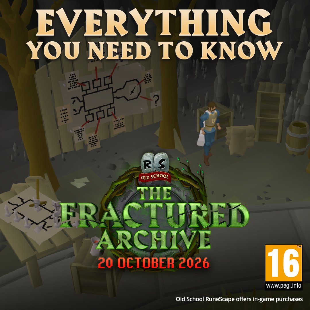 OldSchoolRS's tweet photo. The Fractured Archive releases on October 20th, that's two weeks away!

We've put together a blog detailing everything you need to know before diving into the archive. Gather your allies, ready your gear and get ready for the fight of your lives!

🔗 https://t.co/Zwcokb6SSV https://t.co/qviDGHqdKl