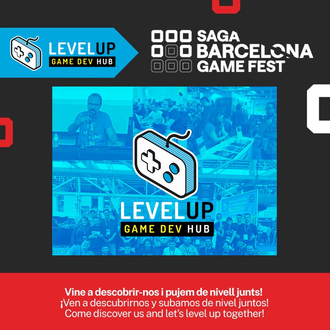 game_levelup's tweet photo. ¡Este fin de semana Level Up asistirá al @SAGABCNGameFest y no puedes faltar!

¡Pásate a saludar por nuestro 📌stand nºG02-1 y conócenos de primera mano!
🕹️ Ven a informarte de lo que hacemos y probar 5 de nuevos #videojuegos creados por nuestros #GameDev + 1 invitado especial

📅 9-11 OCT
🚩Fira Barcelona Montjuïc

👀Nos vemos ahí 

#SAGABarcelonaGameFest #indiedev #SBCNGF2026 #bcn #indiegame #incubation