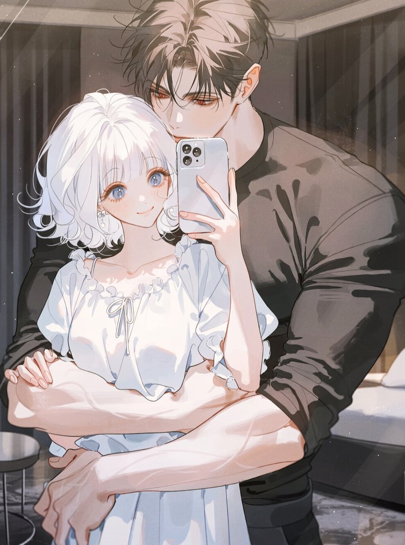 o_ponyo_o's tweet photo. [프롬공유] 애인 자랑하기 (v4.5/v5)

mirror selfie, couple, two people, close embrace, intimate pose, upper body, tight framing, woman holding smartphone, man standing closely behind woman, man wrapping one arm firmly around woman's waist, muscular forearm partially obscuring https://t.co/Mc495CEWId