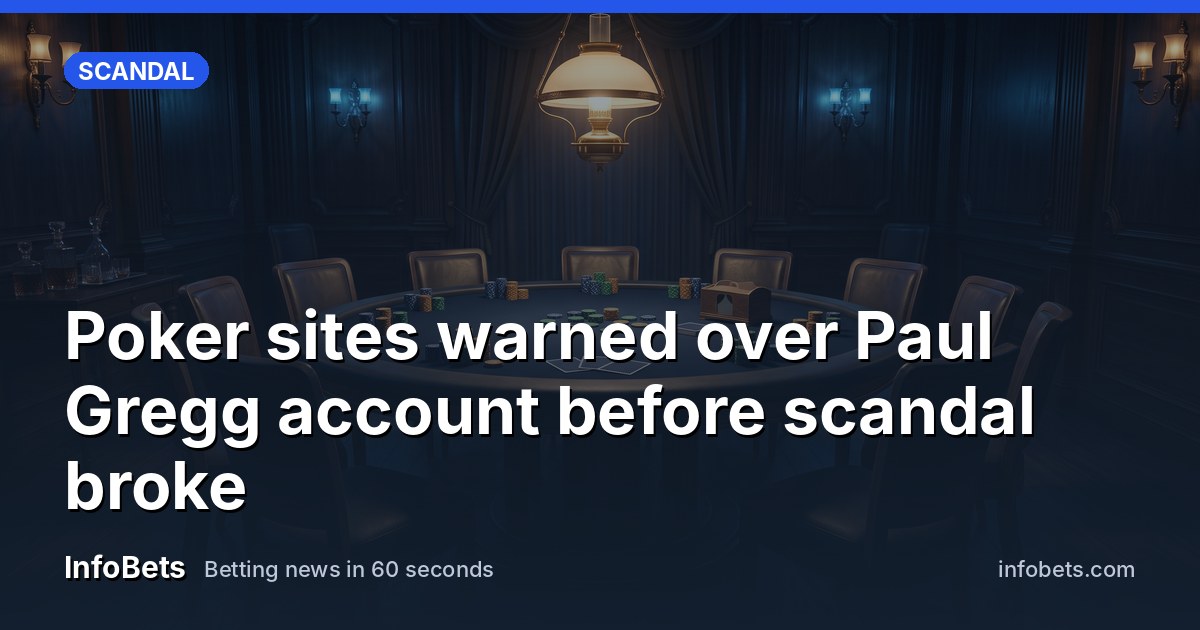 infobetscom's tweet photo. Poker sites warned over Paul Gregg account before scandal broke
Should poker sites act faster when players flag suspicious accounts?
#PokerCheating #GGPoker https://t.co/G0HPaEZHot