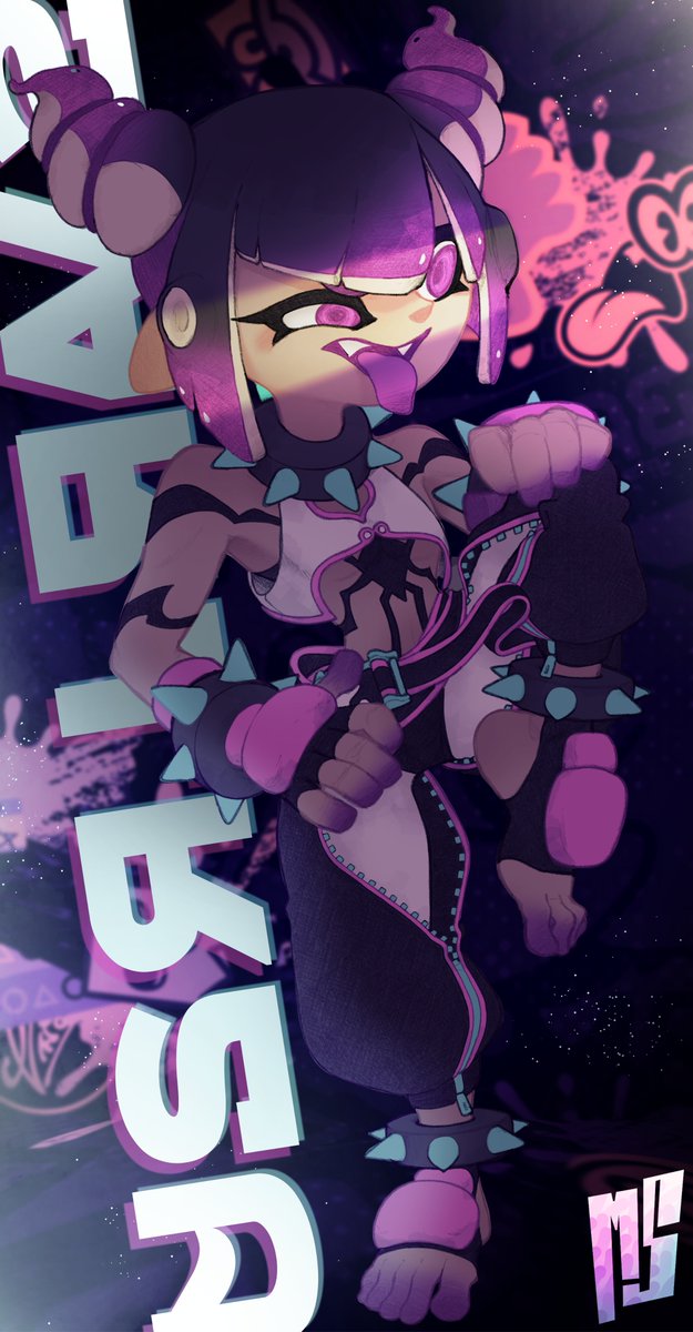 Pineapple_merc's tweet photo. I wondered what Juri Han would look like if she were an Octoling from Splatoon. I'm pretty happy with the result... happy enough to use it as my pfp! https://t.co/kyfsJoVSOF