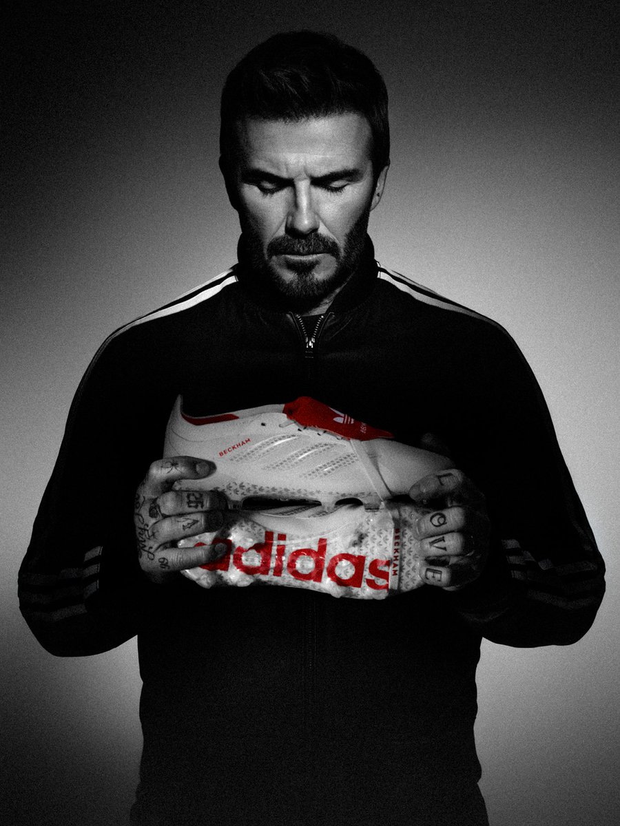 adidasfootball's tweet photo. two boots. one legacy . ❤️
 the David Beckham Predator precision remade and the Predator Elite 26, available now. 🔗 https://t.co/BzIdcdLWzo