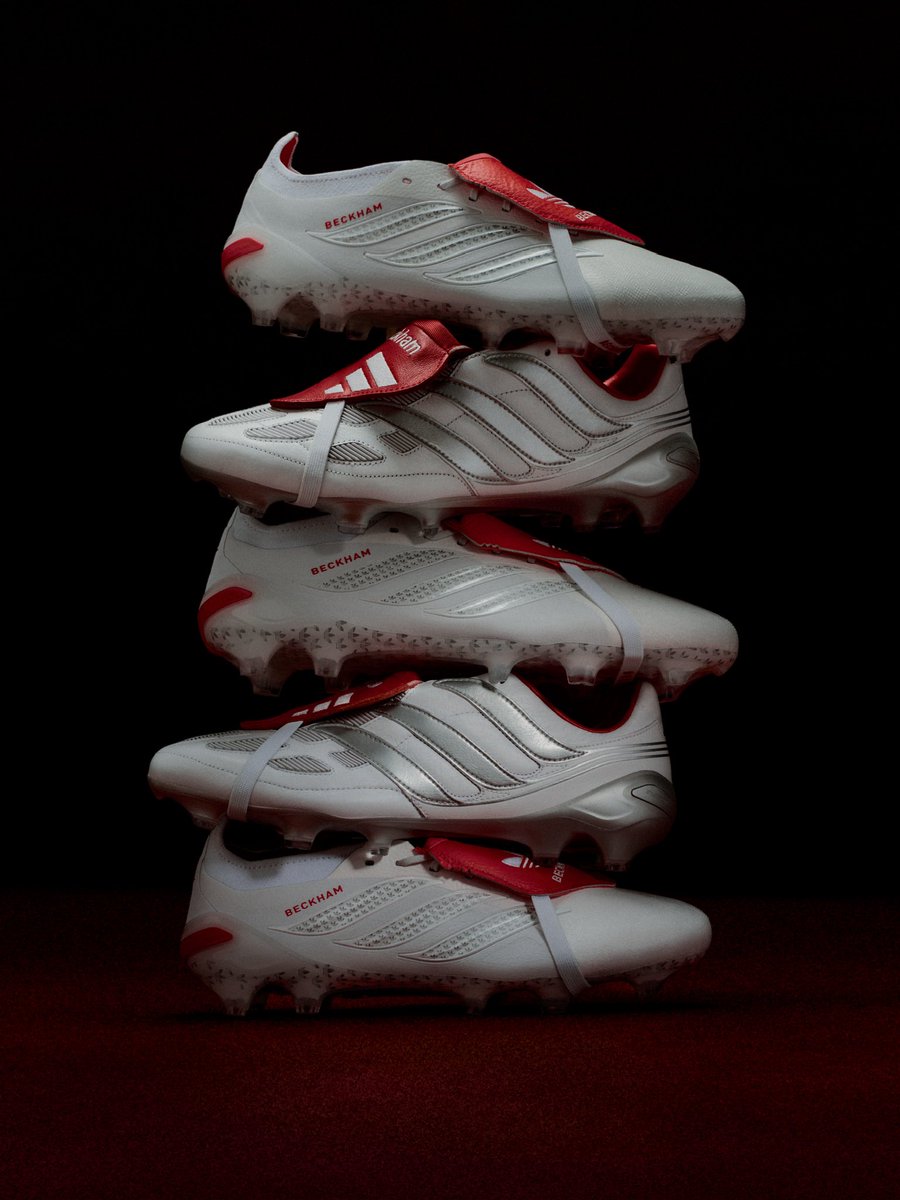 adidasfootball's tweet photo. two boots. one legacy . ❤️
 the David Beckham Predator precision remade and the Predator Elite 26, available now. 🔗 https://t.co/BzIdcdLWzo